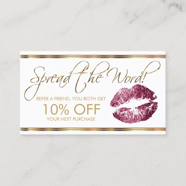Wine Glitter Lipstick Business Referral (Front)