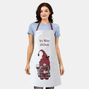 Wine Gnome It's Wine O'Clock  Apron