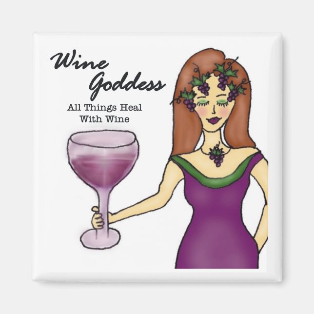 Wine Goddess Magnet (Front)