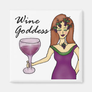 Wine Goddess (No Saying) Magnet