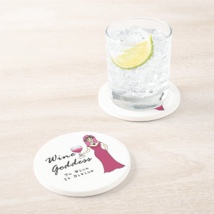 Wine Goddess "Wine Is Divine" Coaster