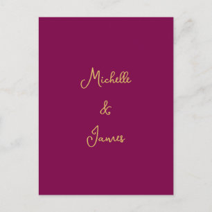 Wine & Gold Colors Professional Trendy Modern Postcard
