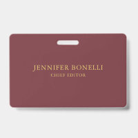 Wine & Gold Colour Professional Trendy Modern Plai