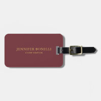 Wine & Gold Colour Professional Trendy Modern Plai