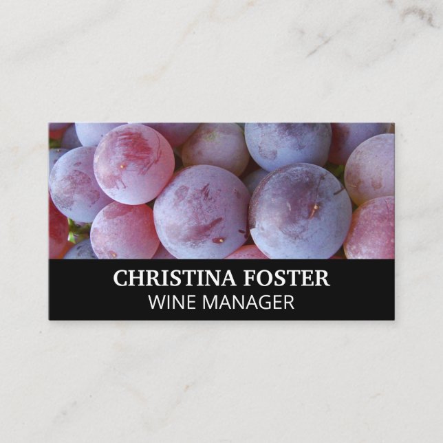 Wine Grapes Business Card (Front)