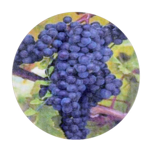 Wine Grapes-Old World Style Cutting Board (Front)