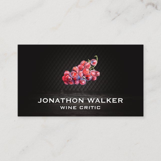Wine Grapes on Vine Business Card (Front)