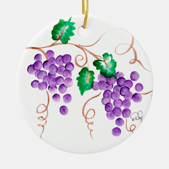Wine Grapes Ornaments (Front)