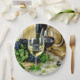 Wine Grapes    Paper Plate