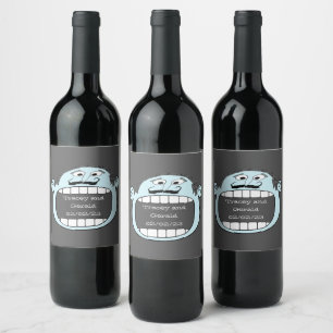 Wine Grapes Personalized Flowers Red White Goofy Label