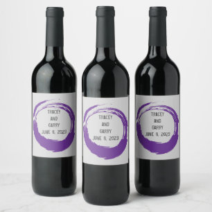 Wine Grapes Personalized Flowers Red White Label
