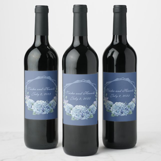 Wine Grapes Personalized Flowers Red White Label (Bottles)