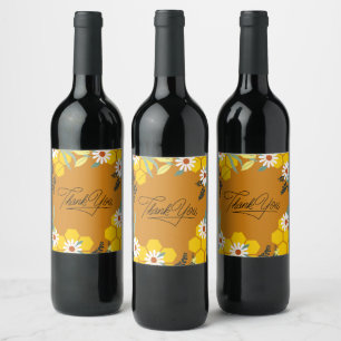 Wine Grapes Personalized Flowers Red White Label