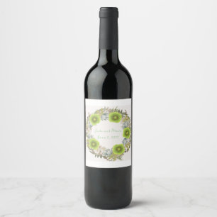 Wine Grapes Personalized Flowers Red White Label