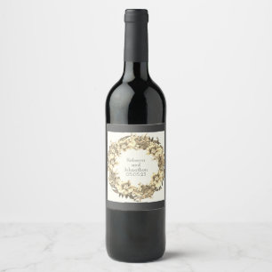 Wine Grapes Personalized Flowers Red White Label