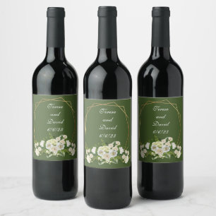 Wine Grapes Personalized Flowers Red White Label