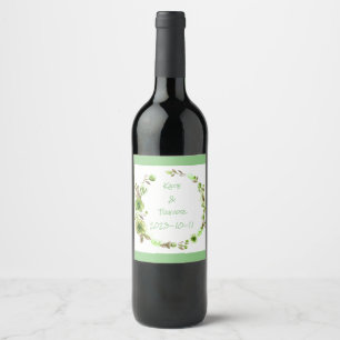 Wine Grapes Personalized Flowers Red White Wine Label