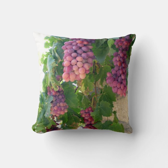 Wine Grapes Pillow (Front)