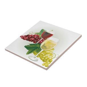 Wine Grapes Print Tile