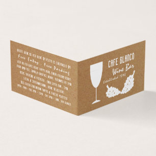 Wine & Grapes, Rustic Wine Bar/Winery, Detailed Business Card