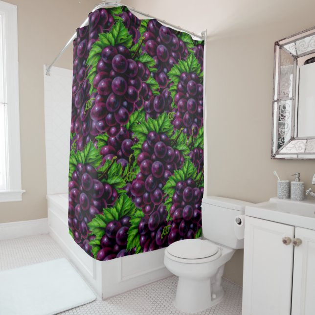 Wine Grapes Shower Curtain (In Situ)