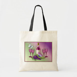 Wine & Grapes Toast Tote Bag