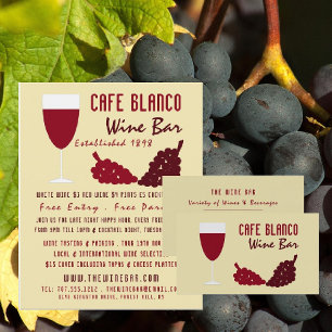Wine & Grapes, Wine Bar/Winery Advertising Flyer