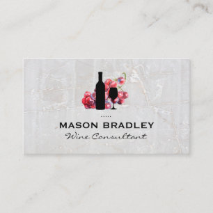 Wine Grapes Wine Marble Business Card