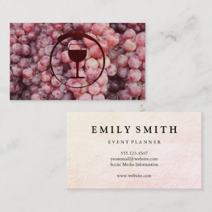 Wine Grapes   Winery Logo Business Card