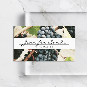 WINE GRAPES, WINERY, WINE MASTER Business Card