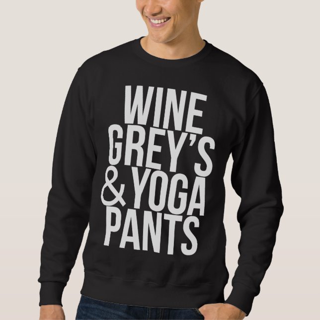 Wine Grey S &amp Yoga Pants Sweatshirt (Front)