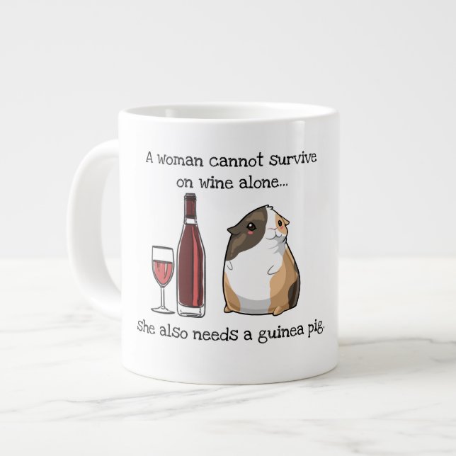 Wine & Guinea Pigs Mug (Front Left)