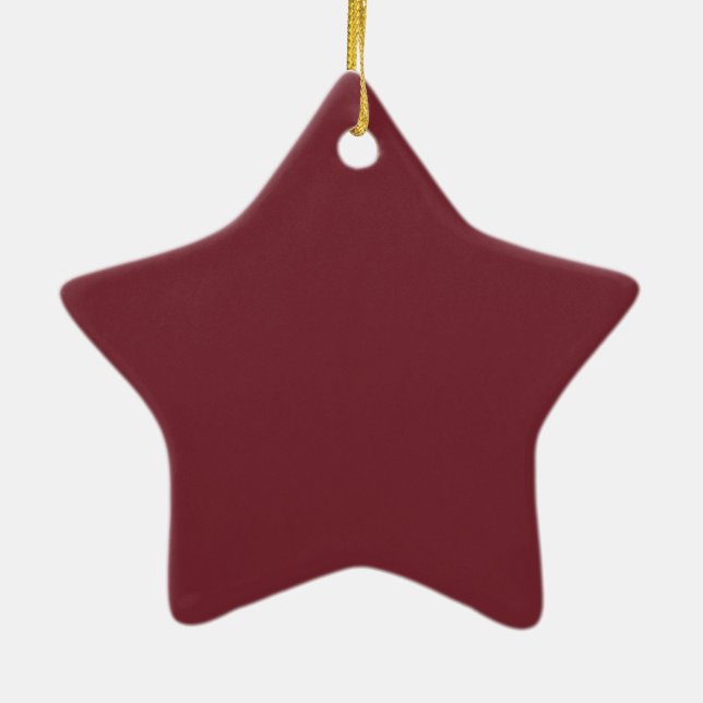 Wine hex code 74242F Ceramic Ornament (Back)