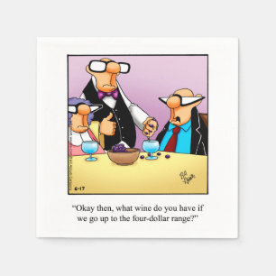 Wine Humour Cocktail Party Napkins