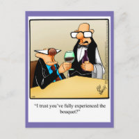 Wine Humour "Experience The Bouquet" Postcard