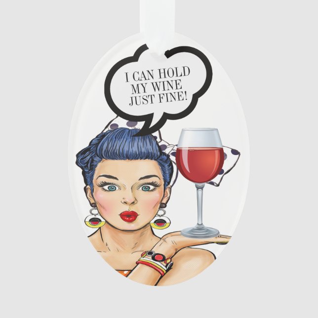 Wine Humour Ornament (Front)