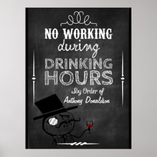 Wine Humour Personalised Chalkboard Poster