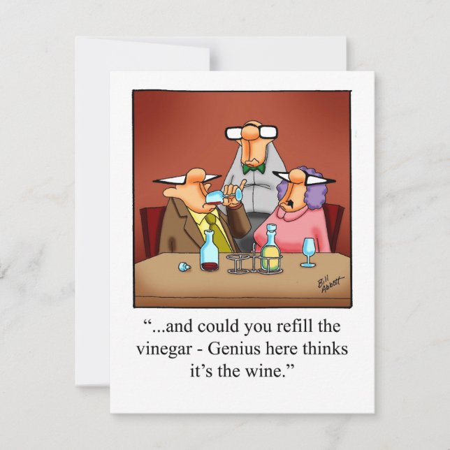 Wine Humour "Spectickles" Party Invitation (Front)