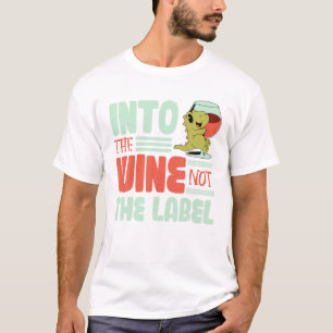 Wine I Drinking Glass Label Party Relationship Alc T-Shirt