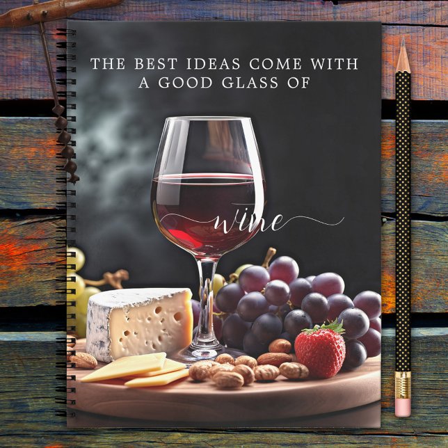 Wine Ideas Still Life Notebook (A notebook featuring an illustration of a glass of red wine. Perfect for wine tasting notes)