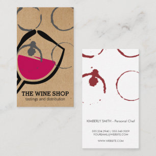 Wine Illustration Logo Wine Stain Business Card