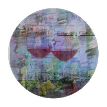 Wine Impressions Digital Art Cutting Board