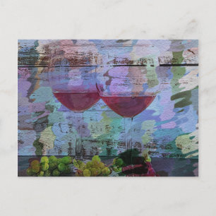 Wine Impressions Digital Art Postcard