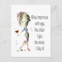 Wine Improves with Age, Humourous Wine Gifts