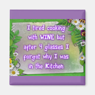 Wine in the Kitchen Magnet