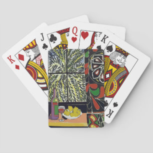 Wine In Window Abstract Playing Cards