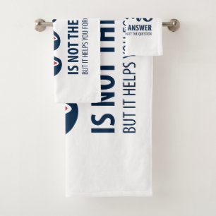 Wine is not the answer bath towel set