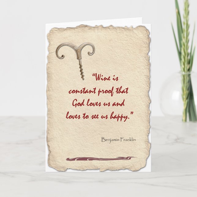 Wine is Proof Card (Front)