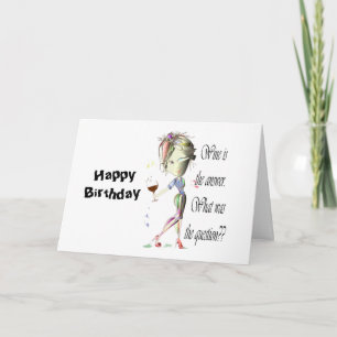 Wine is the question funny Wine saying gifts Card