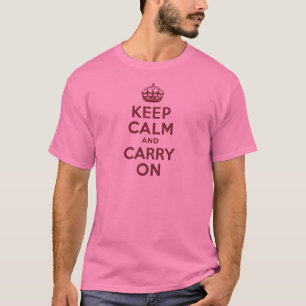 Wine Keep Calm and Carry On T-Shirt